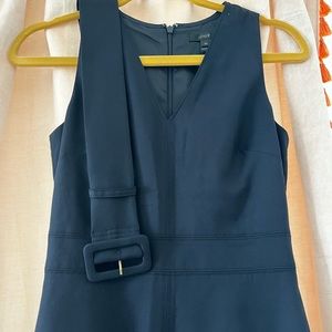 J. Crew Buckle Dress in Super 120s Wool